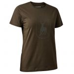Deerhunter Damen Logo T‑Shirt braun 