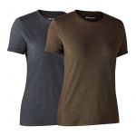 Deerhunter Damen T-Shirts 2er Pack grau + braun 