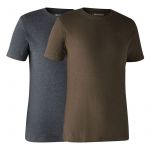 Deerhunter Herren T-Shirts 2er Pack grau + braun 