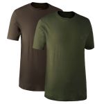 Deerhunter T-Shirt 2er Pack grün + braun 