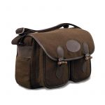 Jagdtasche aus Wollfilz + Leder 