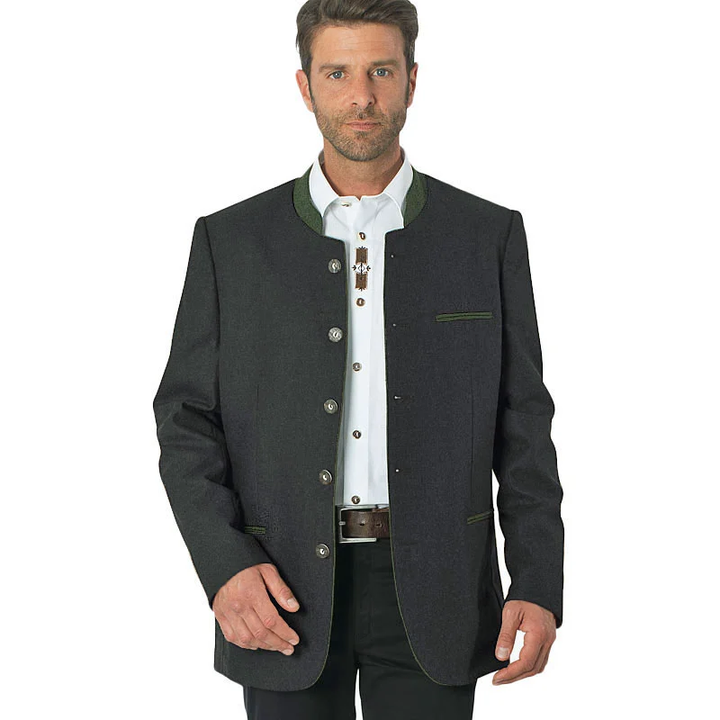 Hubertus Herren-Loden Janker dunkelgrau – Bild 3