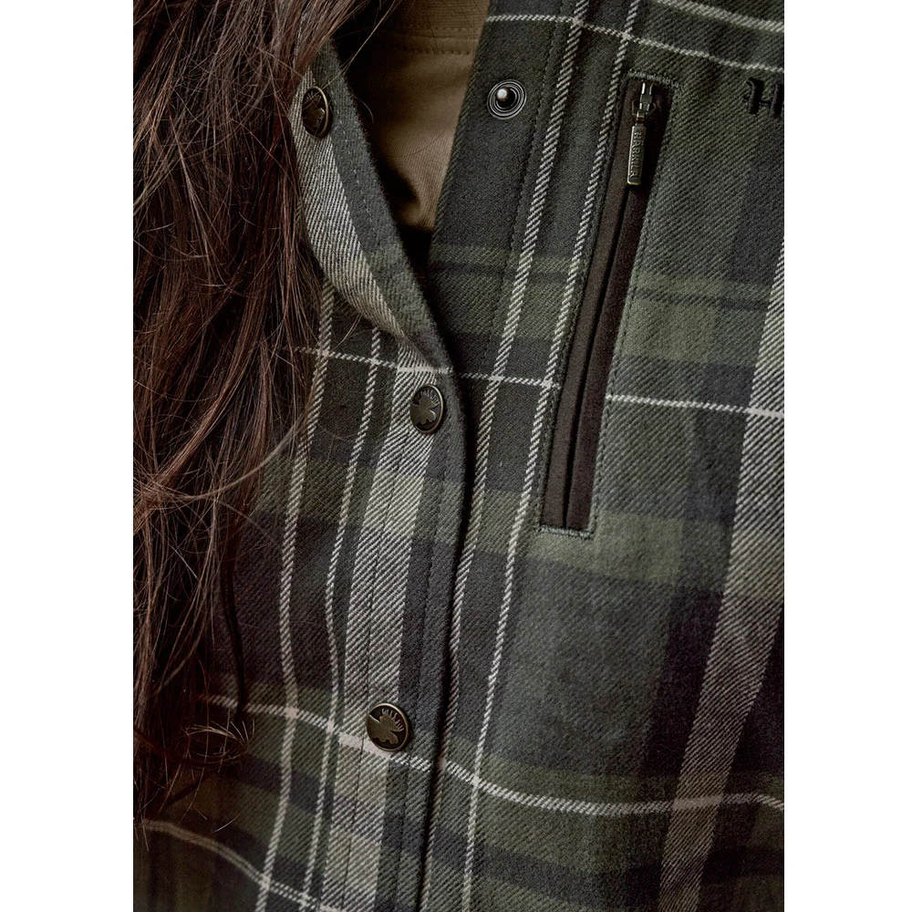 Härkila Pajala Damen Flanell-Bluse grün kariert – Bild 4