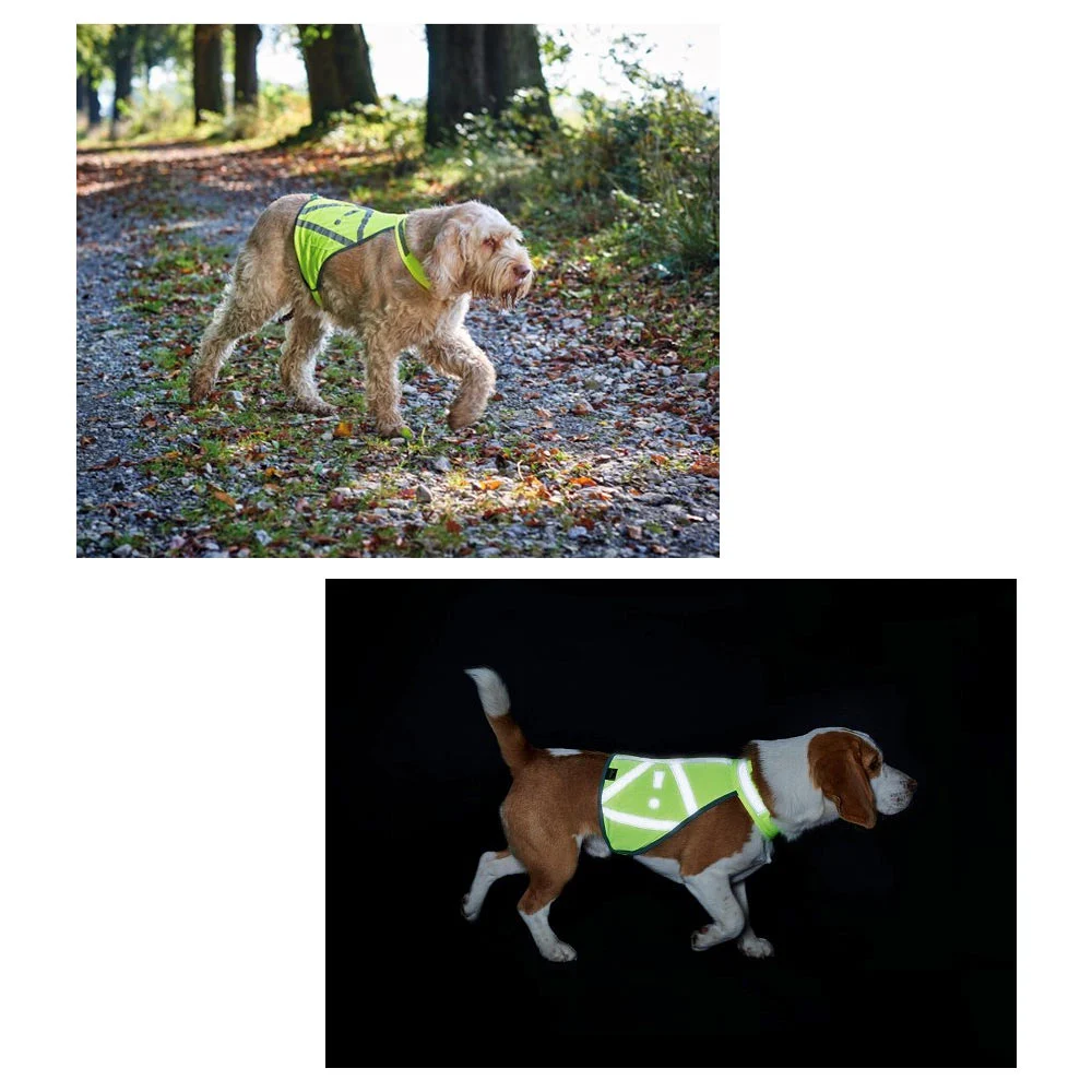 Hunde-Signalweste Reflektorweste gelb – Bild 2