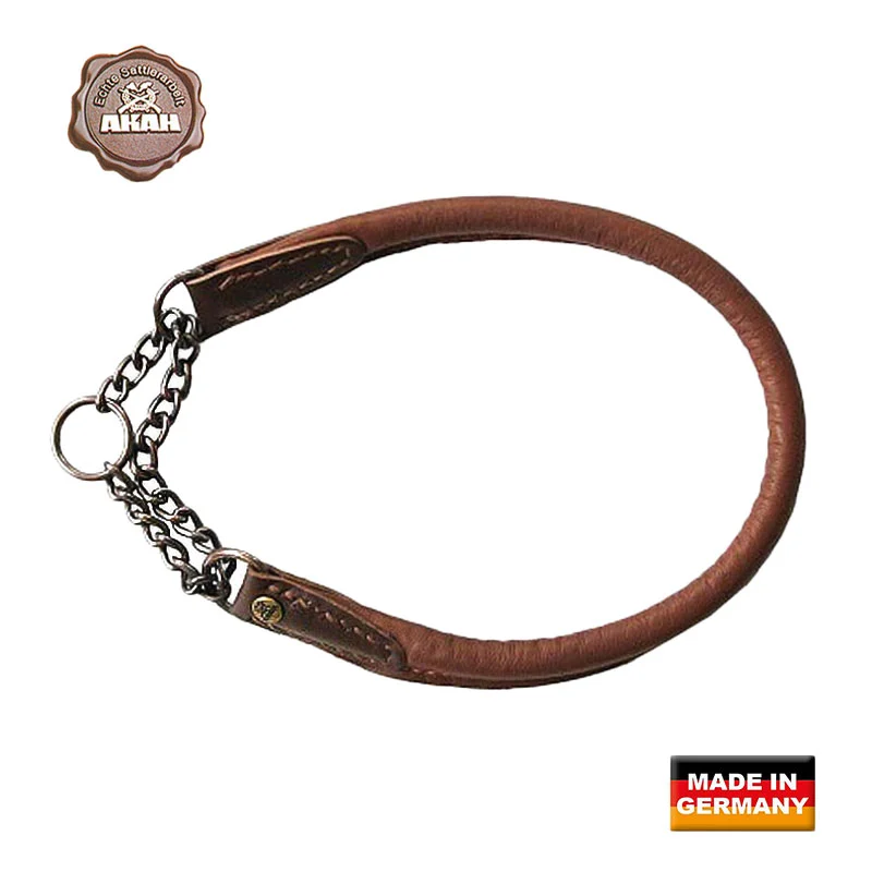 AKAH Hundehalsband aus Elchleder