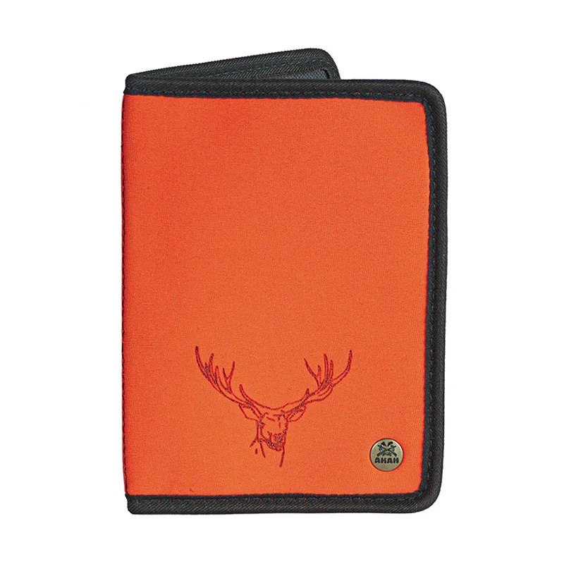 AKAH Jagdschein-Etui Neopren orange