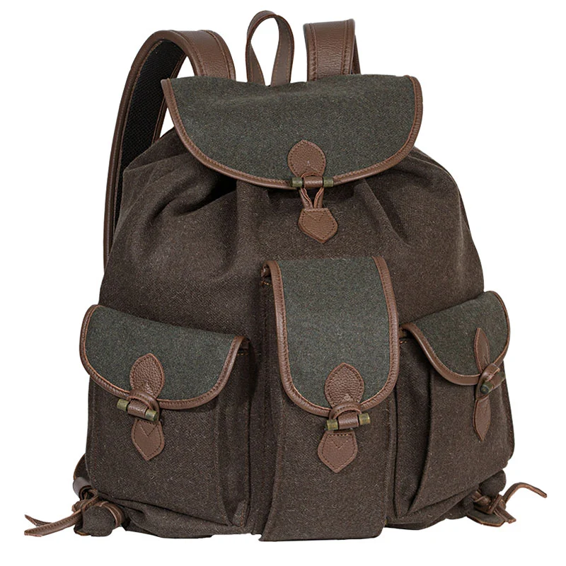 AKAH Loden-Rucksack braun/grün