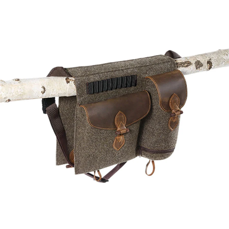 Ansitztasche Wollfilz + Leder