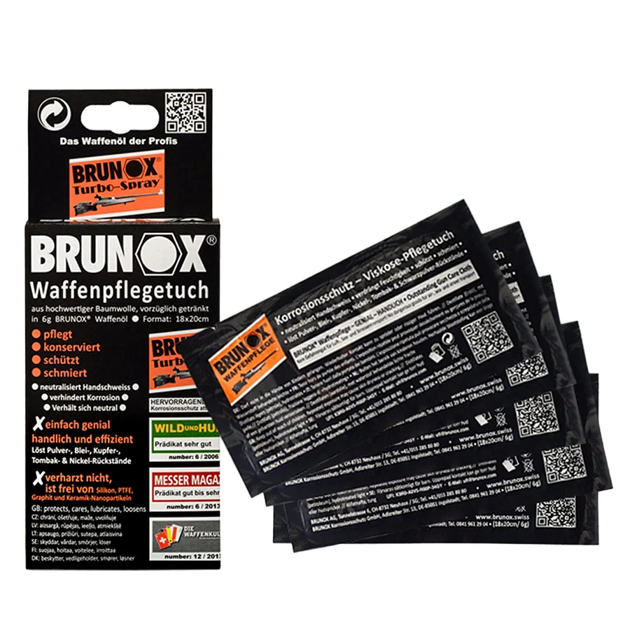Brunox Waffenpflegetücher 5er Pack