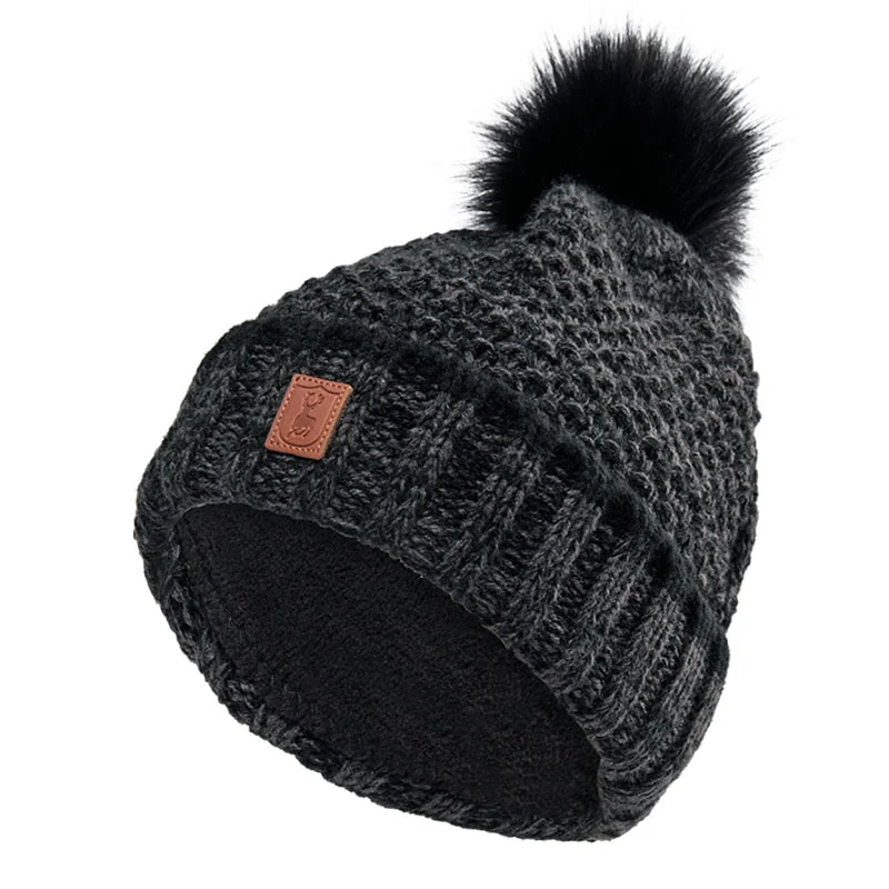 Deerhunter Damen Strickmütze schwarz