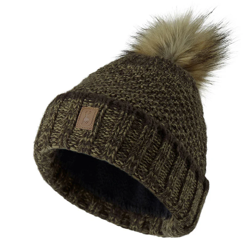 Deerhunter Damen Strickmütze grün