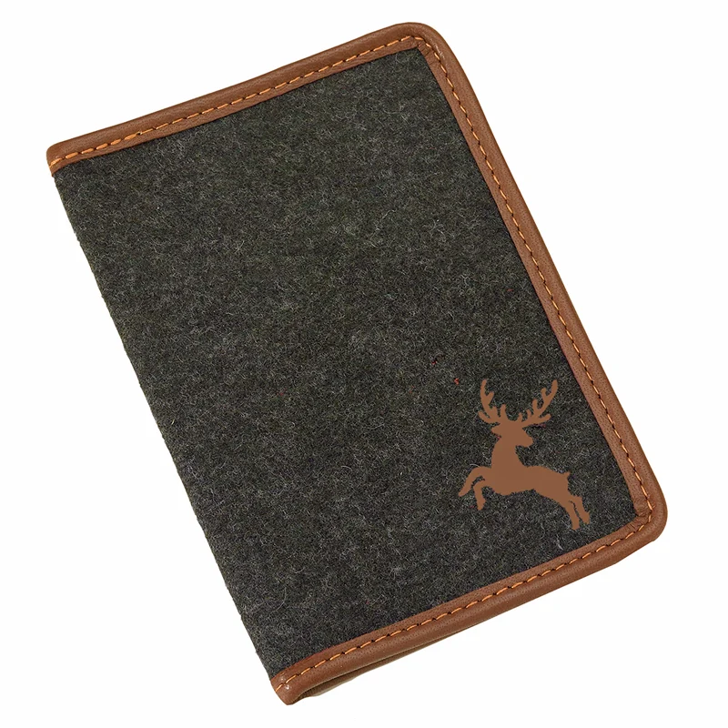 AKAH Jagdschein-Etui Loden + Elchleder 
