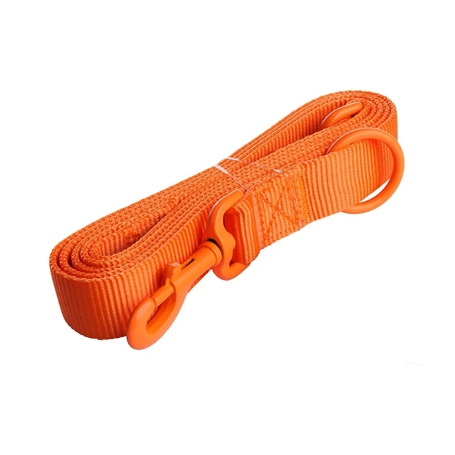 HP&G Hundeleine orange mit 2 Karabinern