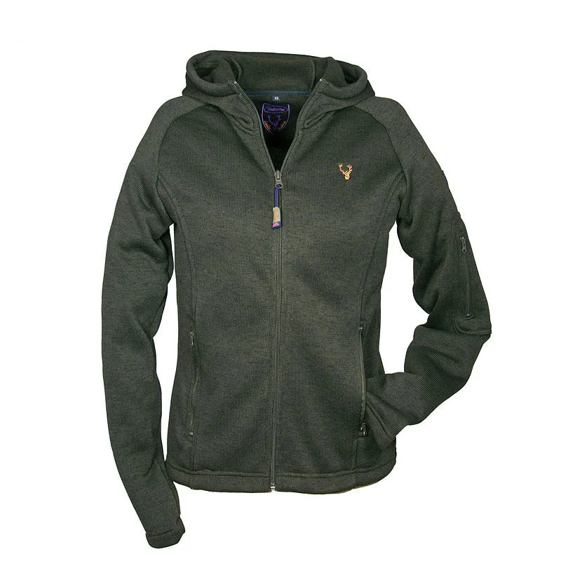 Hubertus Damen Fleecejacke mit Kapuze