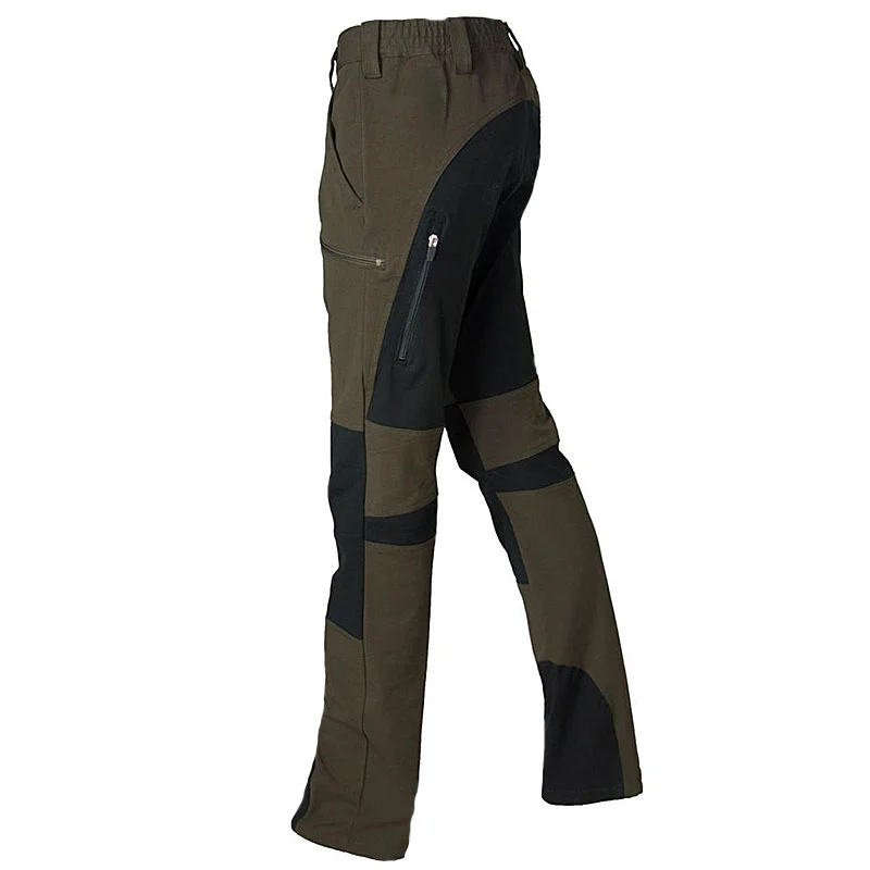 Hubertus Damen Stretch Jagdhose oliv/schwarz