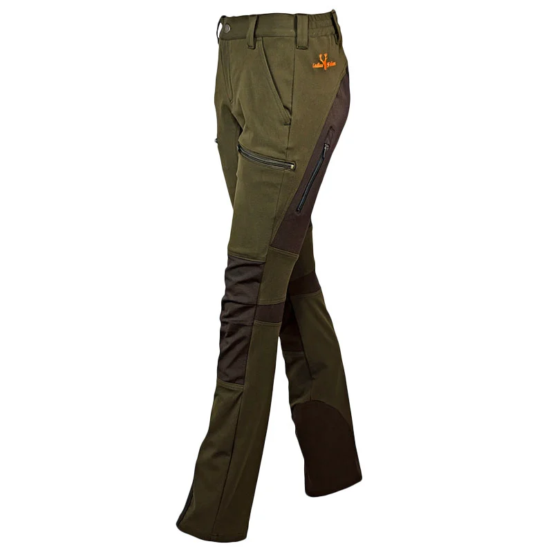 Hubertus Damen Stretch Jagdhose oliv/braun