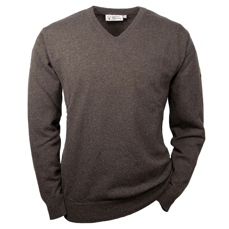 Hubertus Herren Lambswool Pullover braun