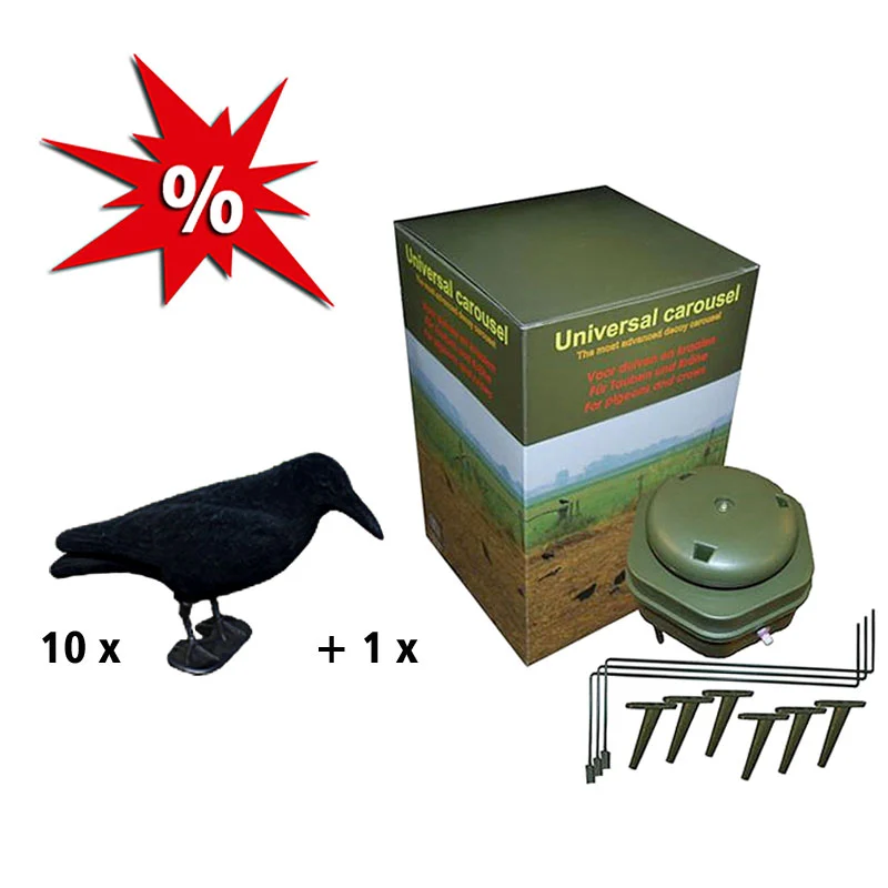 10 Lockkrähen + Magnet für Krähen oder Tauben
