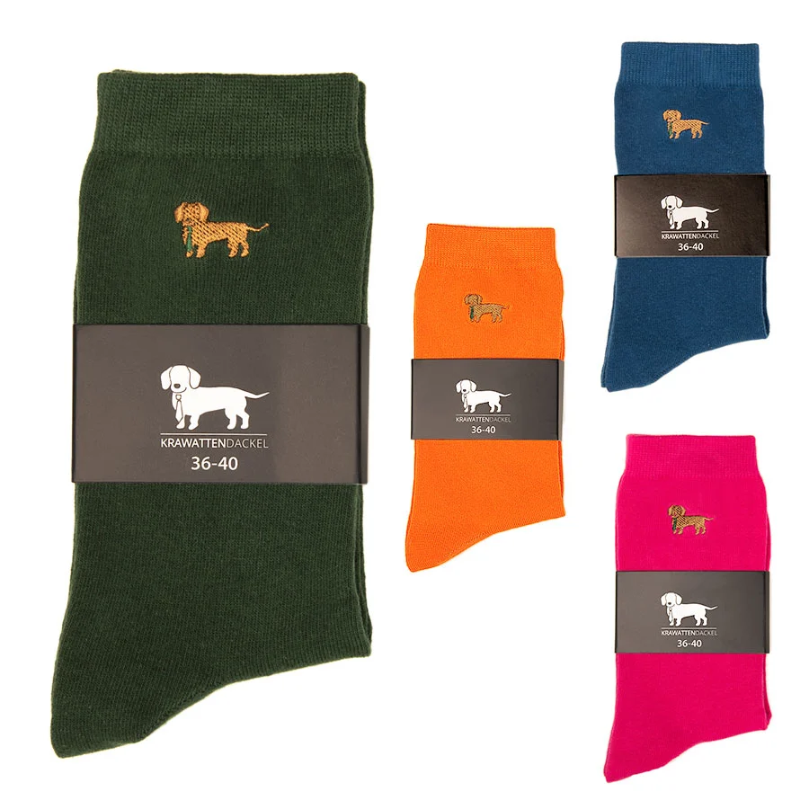 Krawattendackel Socken einfarbig