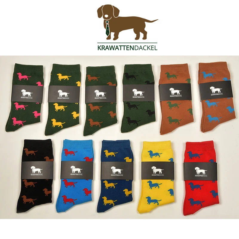 Krawattendackel Dackelsocken viele Farben