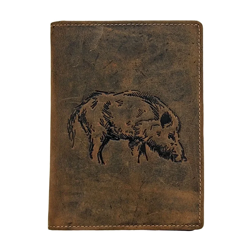 AKAH Jagdschein-Etui Leder mit Motiv