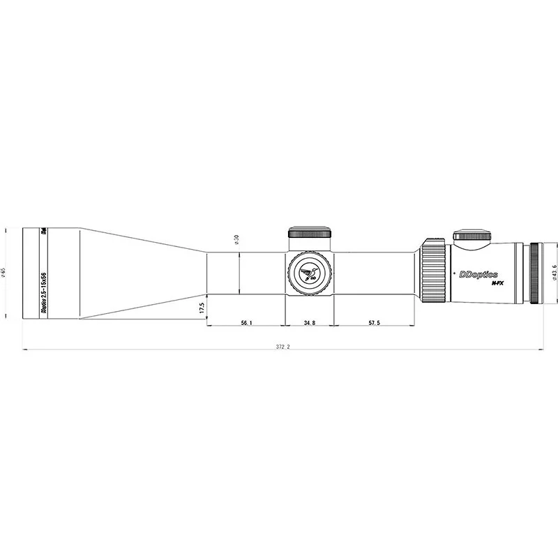 DDoptics Zielfernrohr 2.5‑15x56 NFX