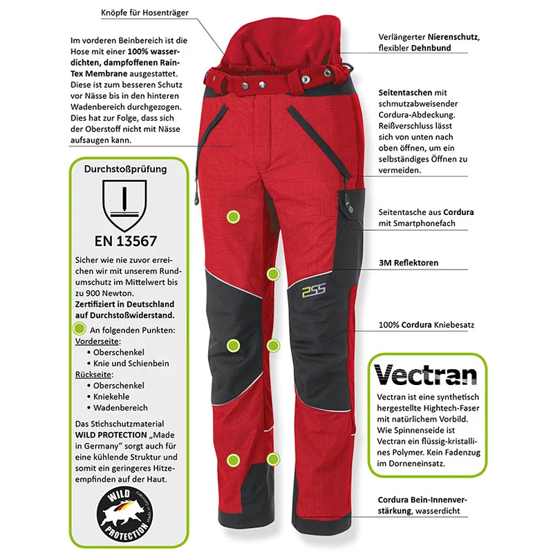 PSS X-treme Protect Sauenschutzhose rot