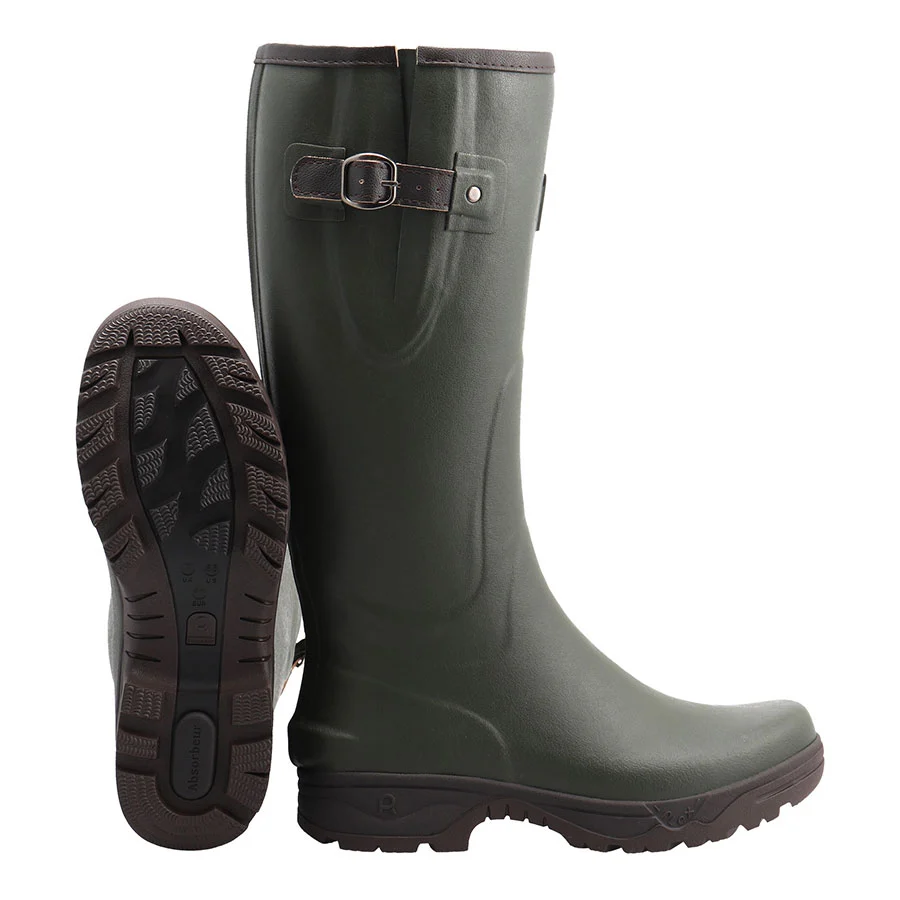 Rouchette Veneur Damen Gummistiefel grün