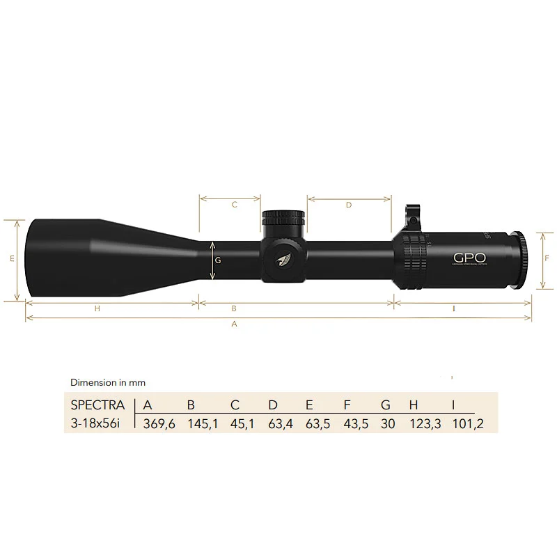 GPO Zielfernrohr Spectra 6x 3‑18x56i BRi