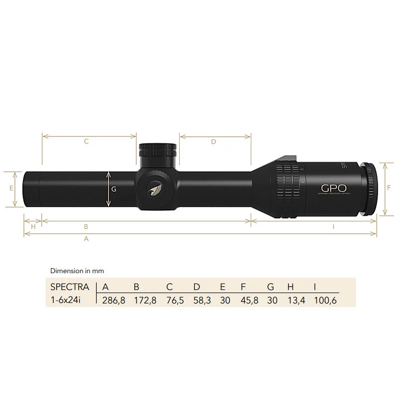 GPO Zielfernrohr Spectra 6x 1‑6x24i G4i
