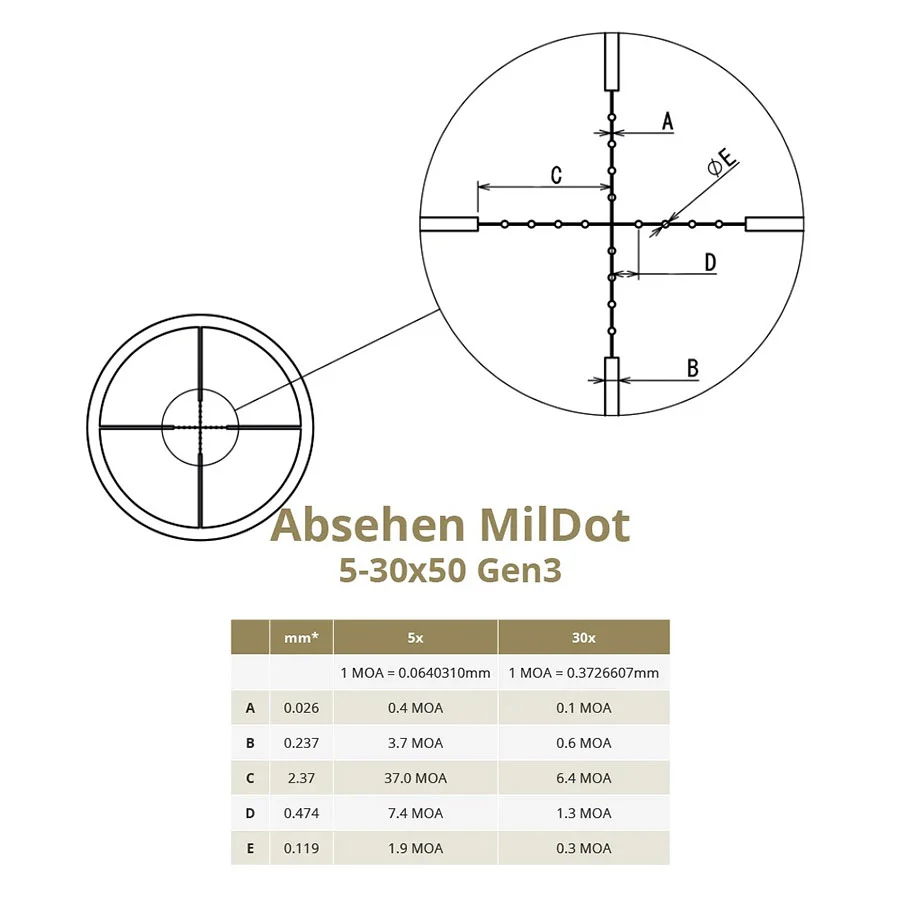 DDoptics Zielfernrohr Nighteagle V6 5‑30x50 NFX