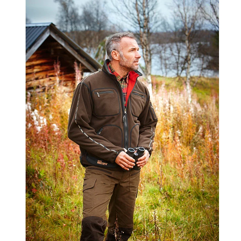 Härkila Kamko Jacke wendbar braun-rot